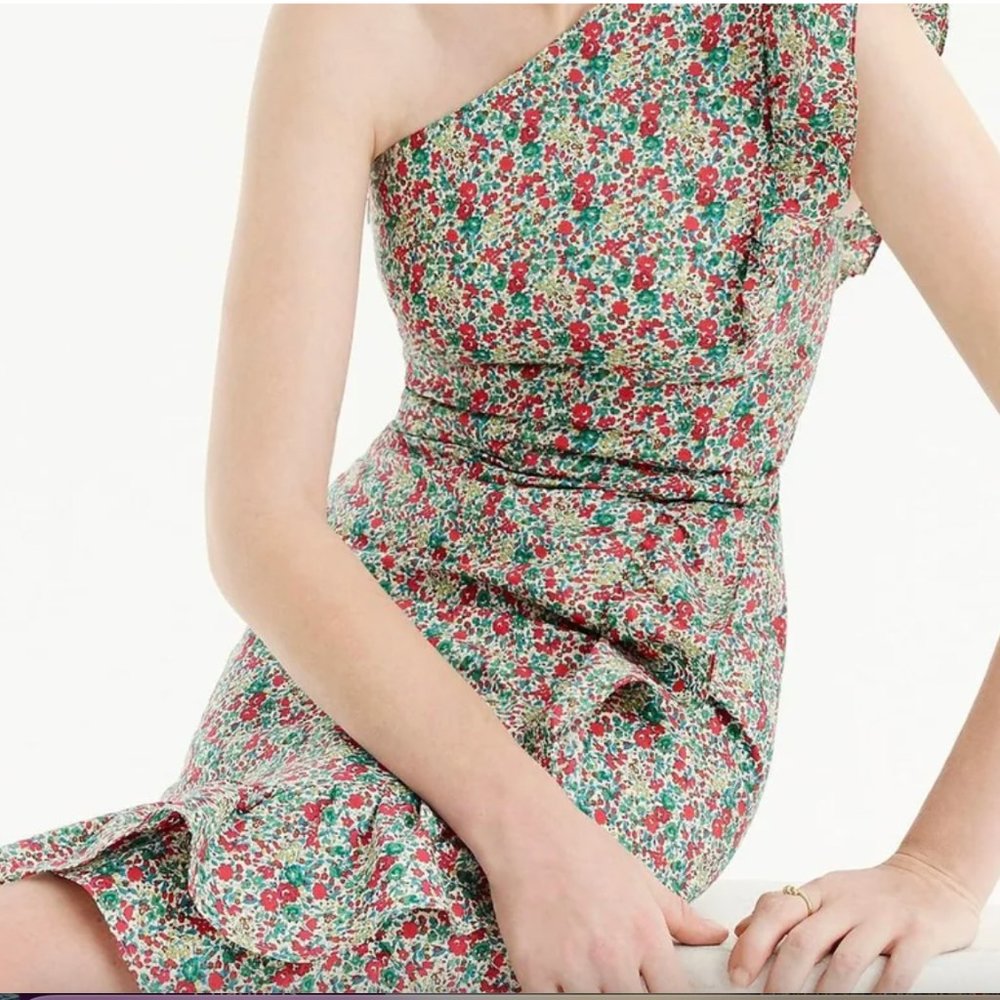 JCrew Liberty Print Ruffle Dress